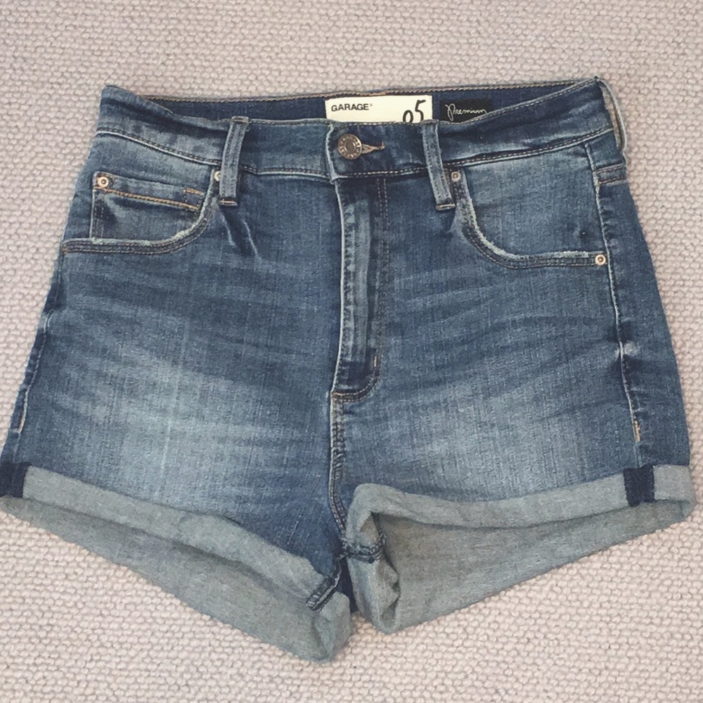 Garage Premium High Rise Blue Jean Shorts